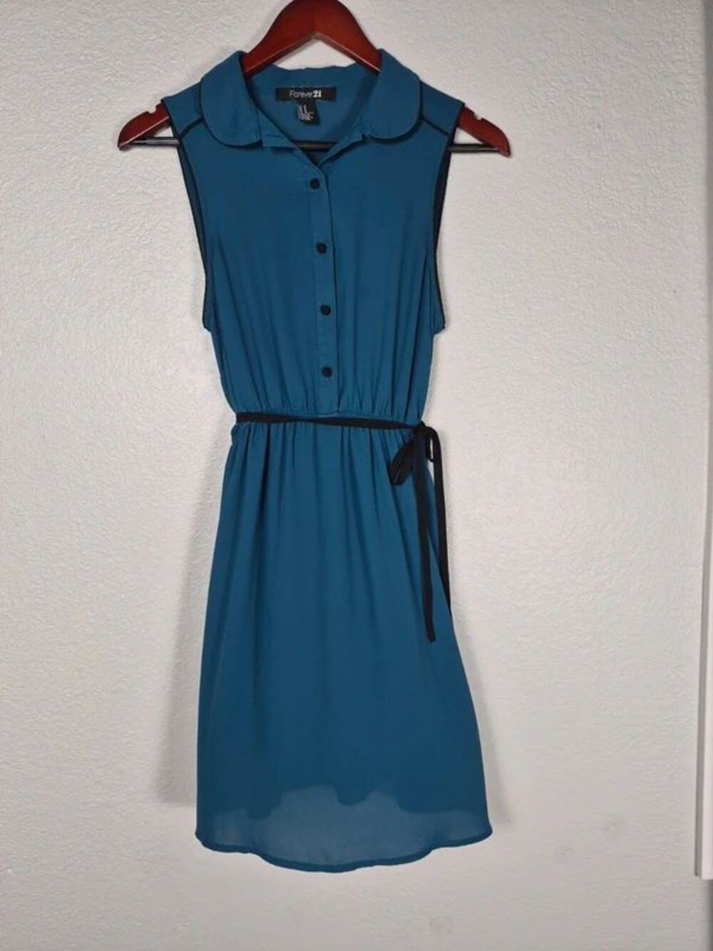 Forever 21 Sheer Teal dress Size M